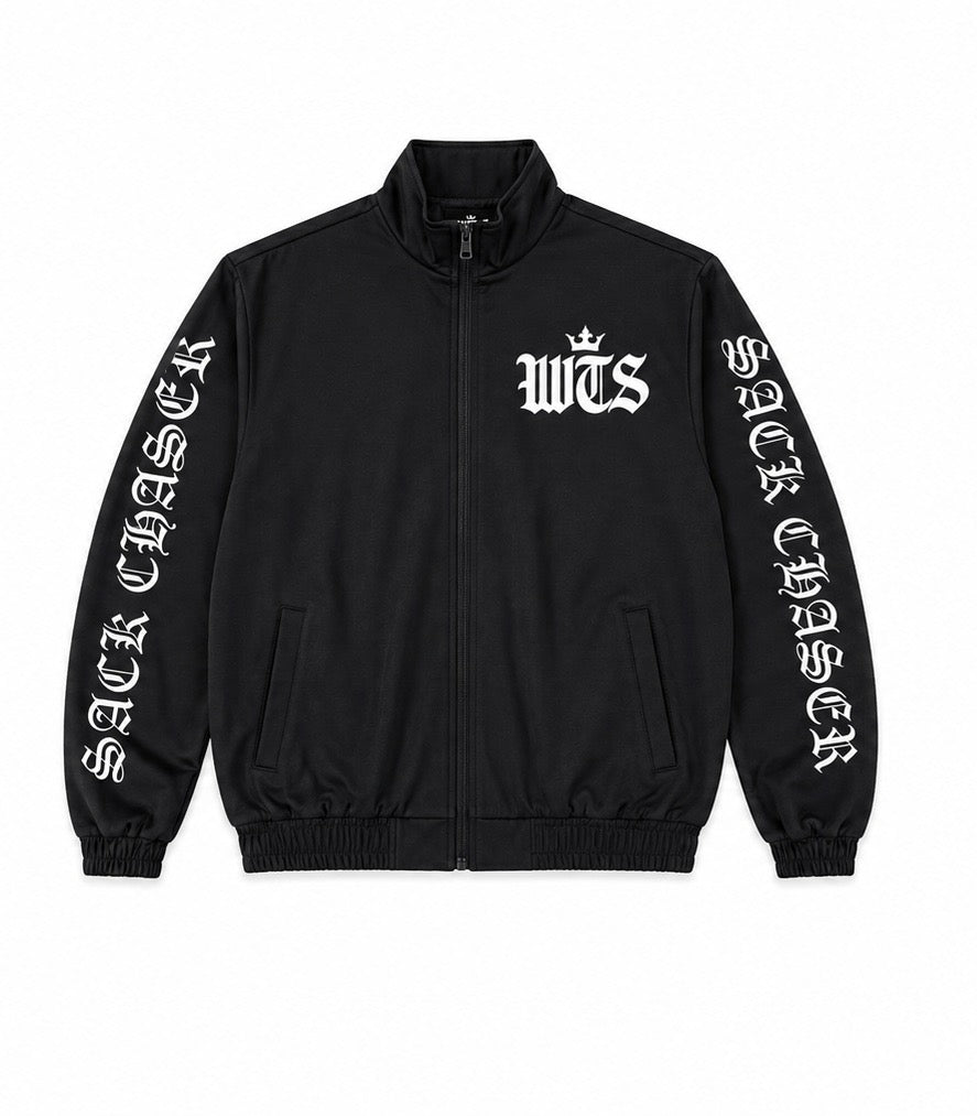 Men's Black and White Sack Chaser Windbreaker Jacket