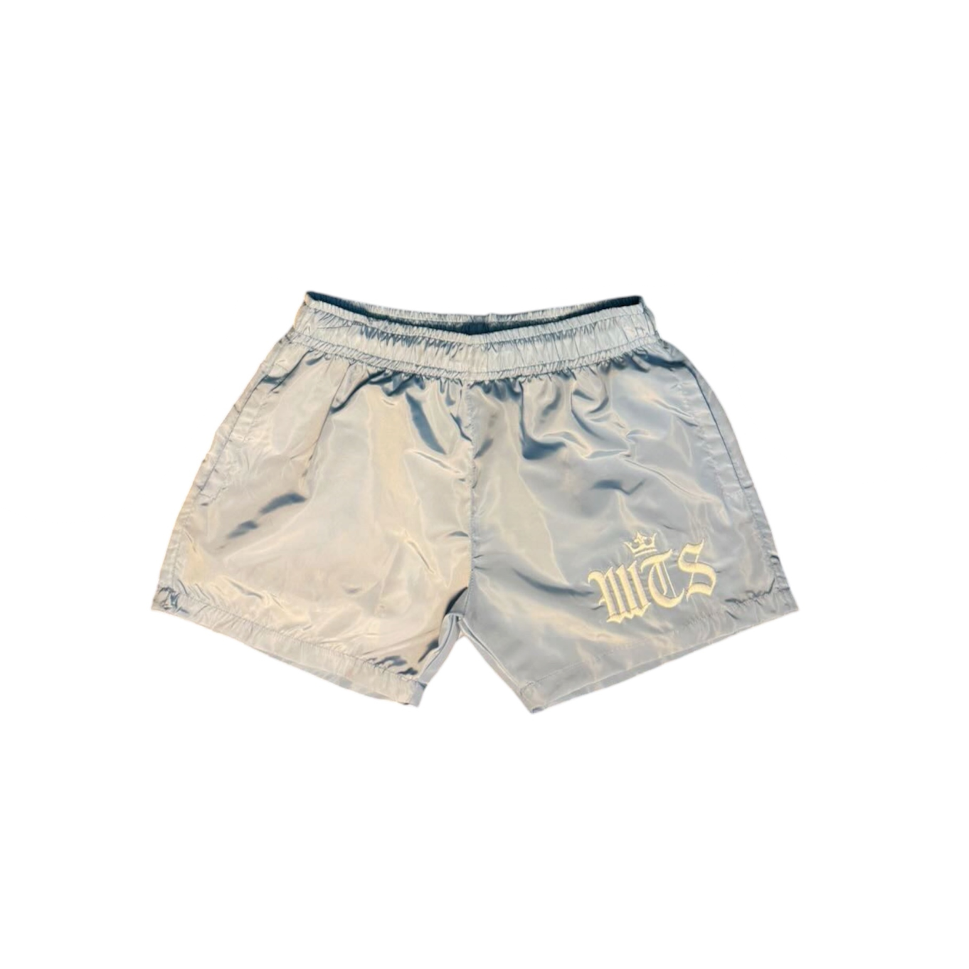 Women’s Ice Blue and White Sack Chaser Windbreaker Shorts