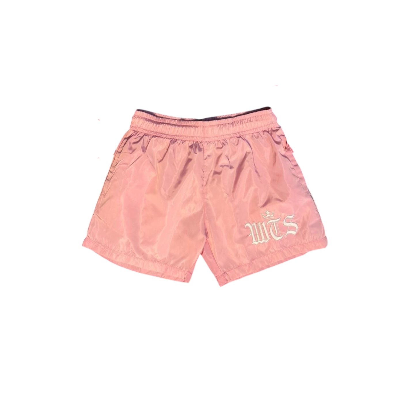 Pink & White Windbreaker Shorts