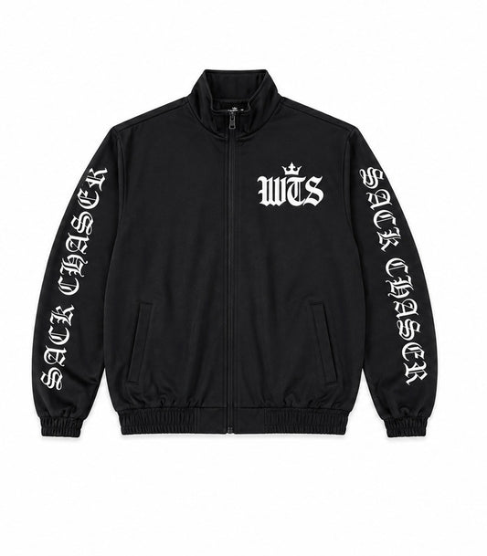 Men's Black and White Sack Chaser Windbreaker Jacket
